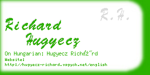 richard hugyecz business card